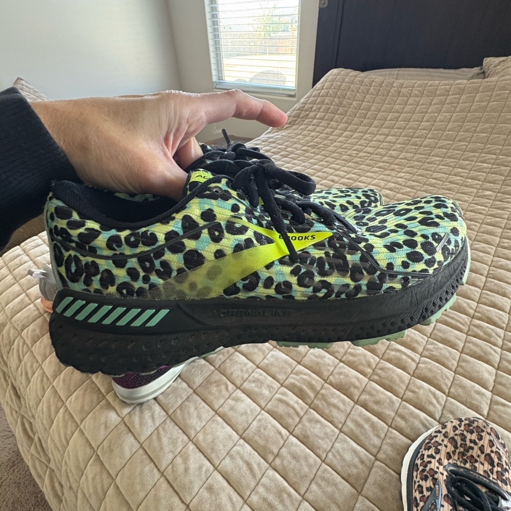 Brooks Neon Leopard Running Shoes